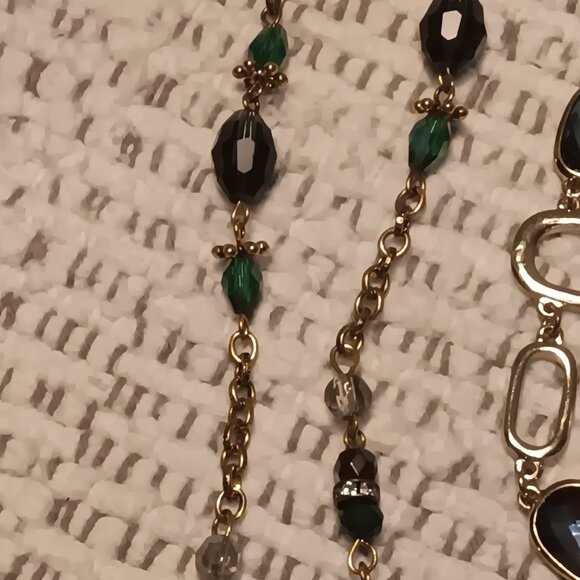 Charlie Paige long station & a 2 layer chunky link necklace lot - NEW - Picture 2 of 11